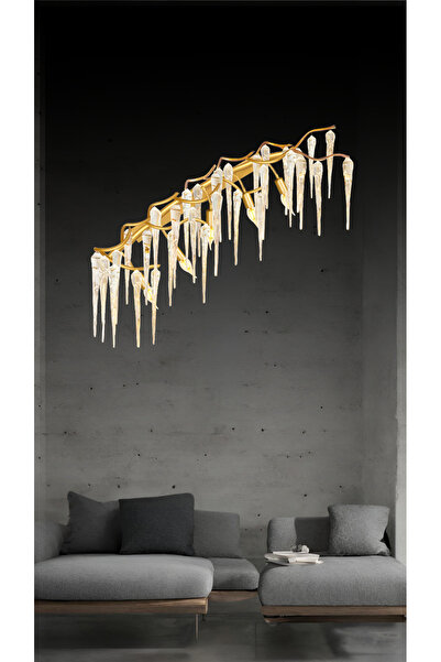 RONİSU AYDINLATMA Serip Büyük Aplik  Ağaç Görünümlü Zarif Taşlı Duvar Lambaası