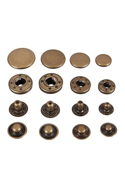 12,5mm Snap Fastener 54 Snap Fastener 25 Sets Antique Color