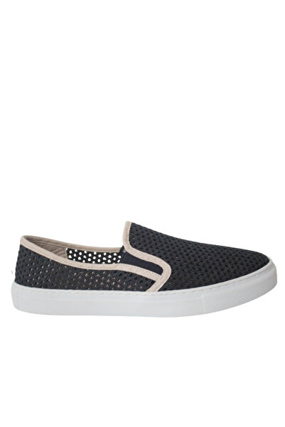 REKOR Kadın Lacivert Yazlık Keten Sneaker %100 Pamuk