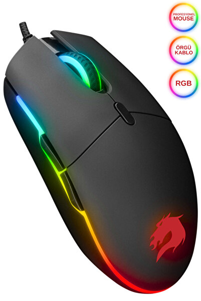 GAMEBOOSTER M630 Örgü Kablo Rgb Mouse Profesyonel Mouse Oyuncu Mouse Gaming M...
