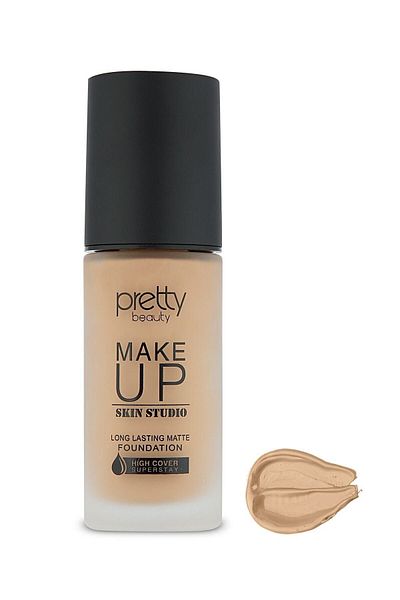 Pretty Beauty Make Up Skin Studio Matte Foundation with High Coverage Effect No:2