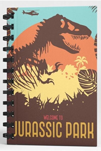 Mabbels Jurassic Park Wellcome To Spiralli Defter Kahverengi Çizgili 95 Yaprak
