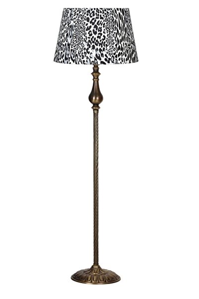 Vinner Antony Eskitme Burgulu Metal Lambader - Leopar Desenli