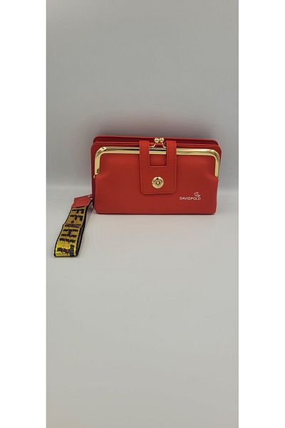 DAVİD POLO CÜZDAN Women's Large Size Pocket Multi-Compartment Stylish Hand Money Wallet