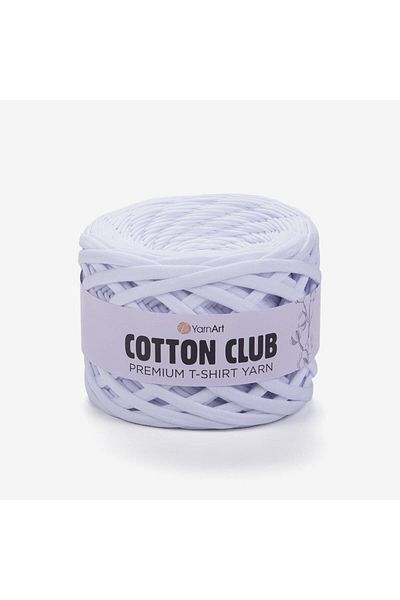 Yarnart Cotton Club - Χτενισμένο Βαμβακερό Ύφασμα Πλεκτό Χέρι Νήμα Snow White-7350