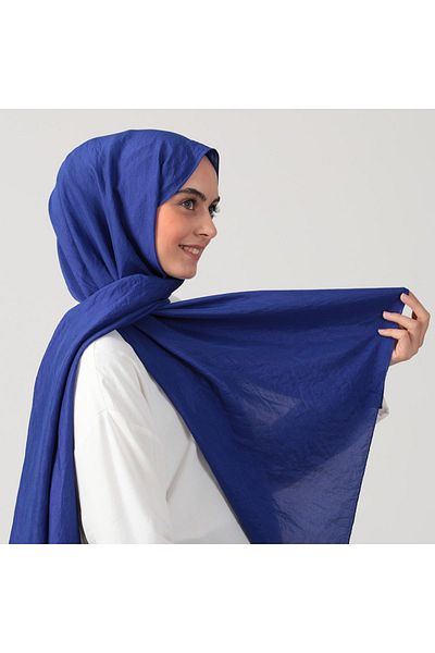 ipekistanbul Βαμβακερό σάλι Voile - Saks Blue