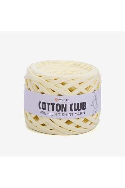 Yarnart Cotton Club - Χτενισμένο Βαμβακερό Ύφασμα Πλεκτό Χέρι Νήμα Ανοιχτό Κίτρινο-7321