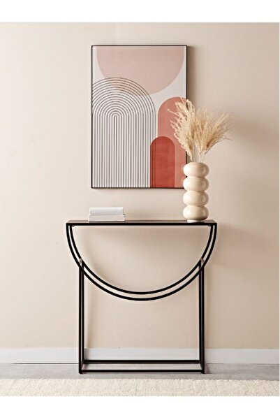 tino furniture Cassandra Siyah Metal Modern Dresuar Konsol