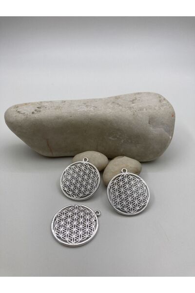 takitokaciniz Gümüş Kaplama Yaşam Çiçeği Kolye Küpe Aparatı Adet