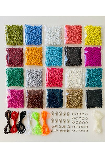 yağmur gökçe Set za izradu nakita No:63 - 20 boja peska - padobranska traka -...