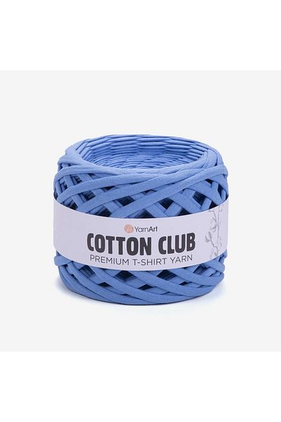 Yarnart Cotton Club - Tesatura din bumbac pieptanat pentru tricotat manual Ață de păr Blue St. John's Wort-7328