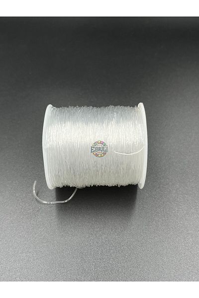 Ebruli Boncuk Sârmă de sârmă din cauciuc siliconic de 0,8 mm Accesoriu transparent flexibil pentru realizarea de bijuterii (100 de metri)