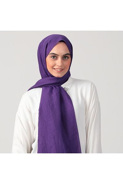 ipekistanbul Βαμβακερό σάλι Voile - Μωβ