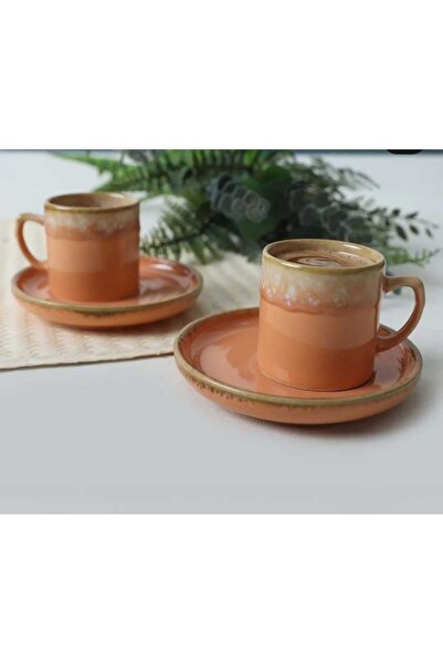 Keramika KERAMİKA 2 KİŞİLİK KAHVE FİNCAN TAKIMI 4 PARÇA REAKTİF SHIZEN