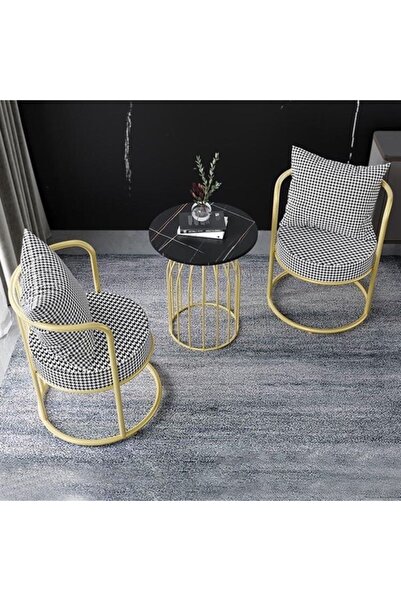 gzm mobilya Berjer Metal Sarı(1 adet)