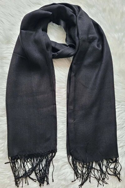 İSTANBULSTYLEMODA Şal Negru Paşmina 190x70 Şal2313