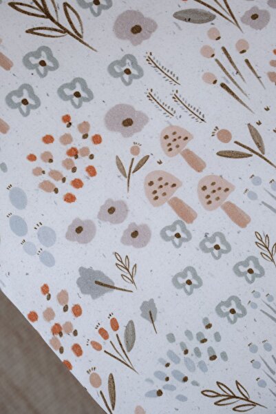 NOU Minimal Floral Organic Single Fitted Sheet Set - Woodland Floral