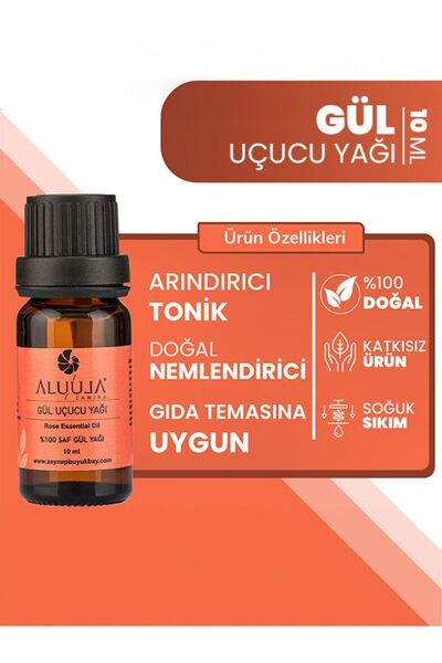 ALUULA Zawira نقاء كل قطرة - زيت الورد العطري النقي 100% وغير المخفف 10 مل