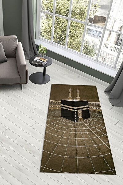 Alkilim سجادة صلاة للصلاة مطبوعة رقمية غير قابلة للانزلاق وقابلة للغسل (70x13...