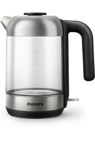 Philips سلسلة 5000 - طقم أريكة نسائي من الفولاذ المقاوم للصدأ والكريستال بقدرة 2200 وات وسعة 1.7 لتر، ومؤشر حالة المداولة المتوسطة