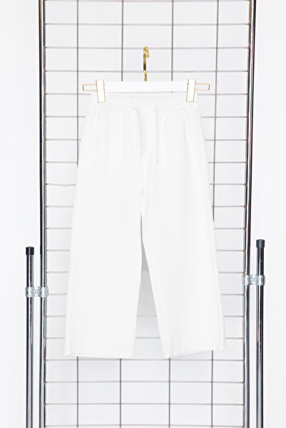 TRENDYOLKIDS Weiße Mädchen-Jeanshose aus weißem Baumwoll-Denim Jean TKDSS24PL00002