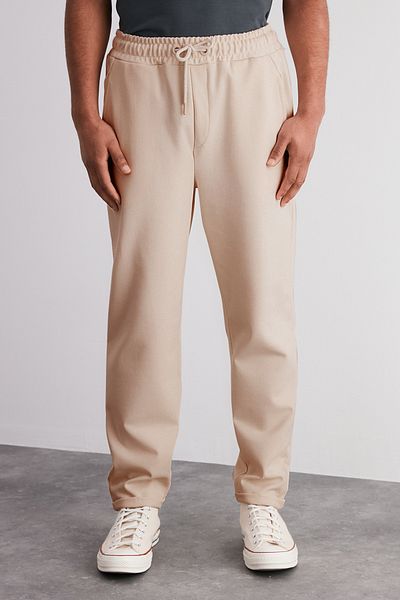 Trendyol Collection Limitierte Auflage - Jogginghose mit zwei Beinen in Steinfarbe TMNAW24EA00023