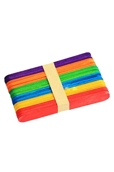 Genel Markalar Abeslang Dilbasma Çubuğu Renkli 50'li Paket