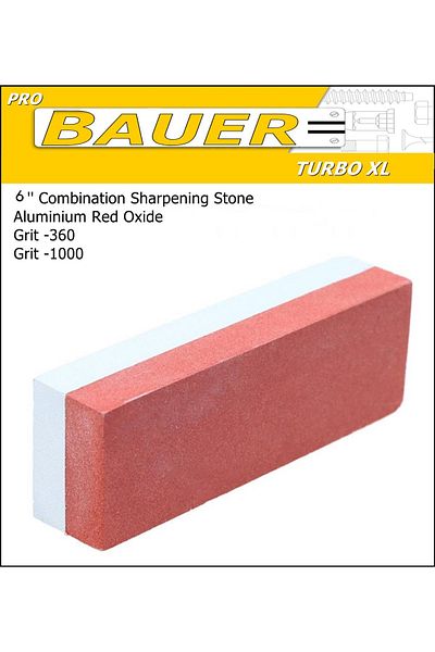 BAUER Πέτρα ακονίσματος διπλής όψης 20 cm - Λεπίδα και σχισμή τσεκούρι