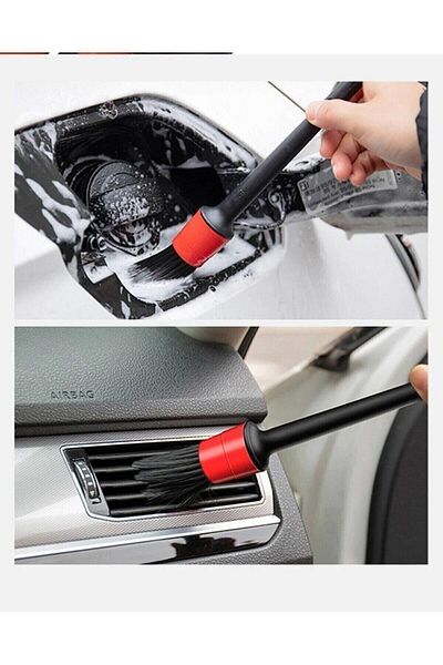 CarAda ® Auto Detail Brush Set 5 Pieces Quality Detailed Different Sizes, Premium Series