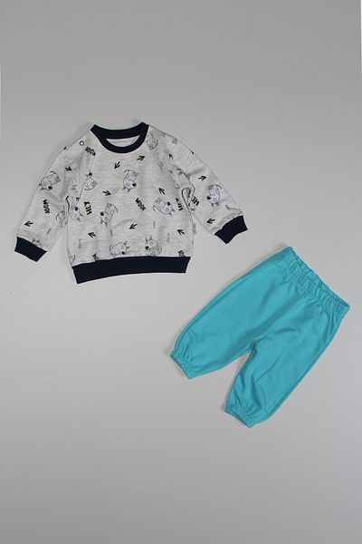 Peki Baby Buy 5 Pay 4 Newborn Children Boy Cotton Without Sardon Narrow Mold Puppy Printed Set 2 Pieces 14666