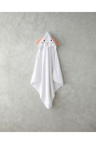 English Home White Cotton Rabbit Baby Towel