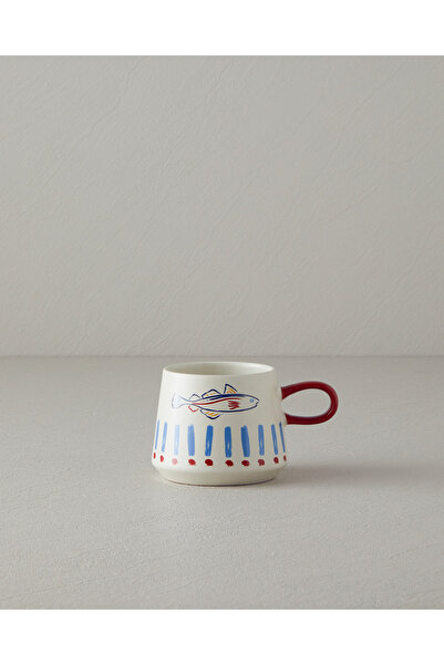 English Home Jolly Beach Stoneware Kupa Mavi-Kırmızı
