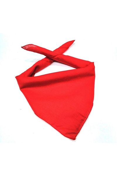 Karamel Bijuteri Solid Color Red Square Bandana