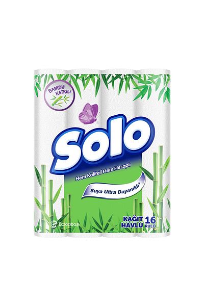 Solo 16 Pack Bamboo Added Paper Towels