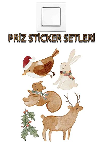 Kt Grup Новий рік Happy Christmas - Набір наклейок для розетки