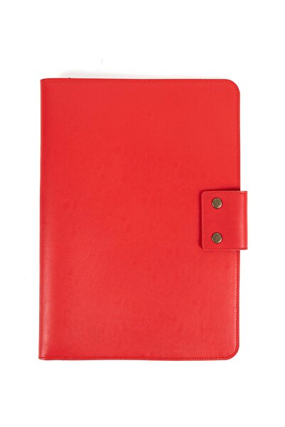 deridense Калъф-органайзер за таблет M2 13-14 инча Macbook Pro-air, веган, от кожа, червен