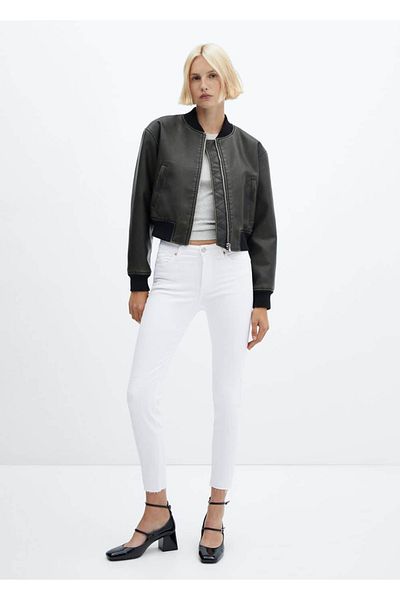 MANGO Woman Blugi skinny decupați