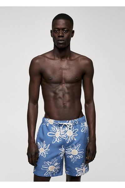 MANGO Man Μαγιό με floral print