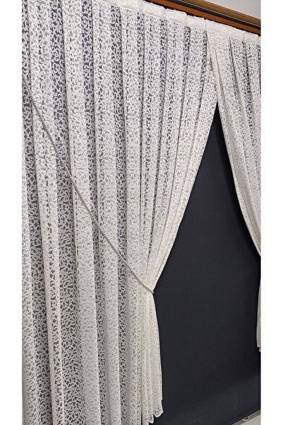 gogo home Jakar Modern Tül Perde Kruvaze 1/2,5 Pileli Halatlı