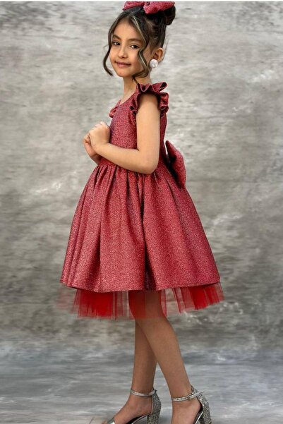 Riccotarz Дівчача сукня з блискучими квітами граната