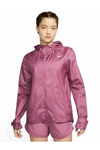 Nike Essential Kapüşonlu Su Itici Spor Ceket - Standart Kesim