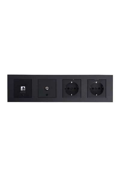 OVİVO Black Set of Four Numerins (phone)+tv+prise+prise