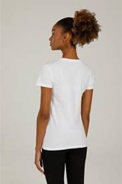 lumberjack 101503846   Tricou alb pentru femei Wb V Neck Lumberjack 4fx A 101503846