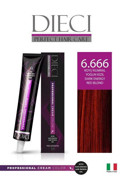 Dieci Tüp Saç Boyası 6.666 Koyu Kumral Yoğun Kızıl