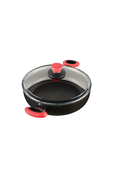 Leggno وعاء كولوجي تيتان الضحل - أحمر، 28 سم