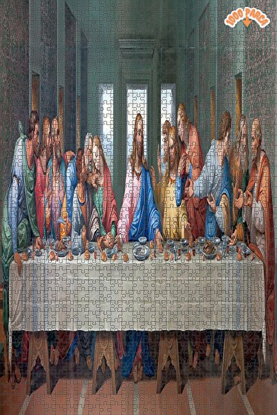 Teona Ahşap Son akşam yemeği da Vinci Dekoratif Çift Katlı Çerçeveli Asılabil...