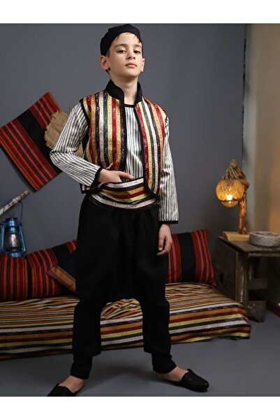 FEKRA BABY Erkek Çocuk Folklor Mevlütlük Sünnetlik Sünnet Arab Kıyafeti  5 Li