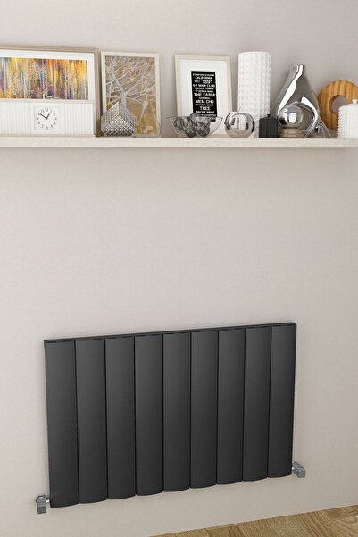 Sanica Simetrik Dizayn Radyatör Antrasit Alüminyum Yatay (Double) 600 X 1336 Mm