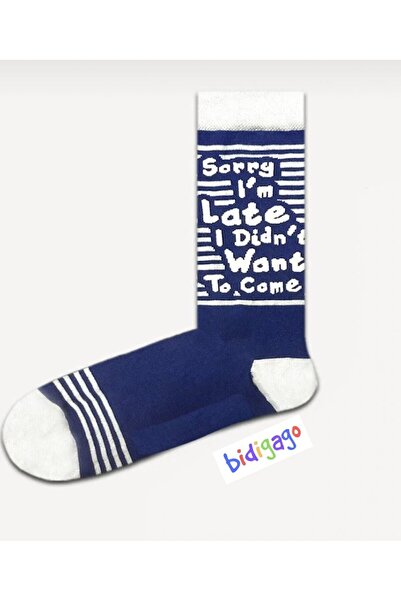 Bidigago جوارب جامعية مكتوبة للجنسين - آسف، أنا متأخر، لم أكن أرغب في الوصول