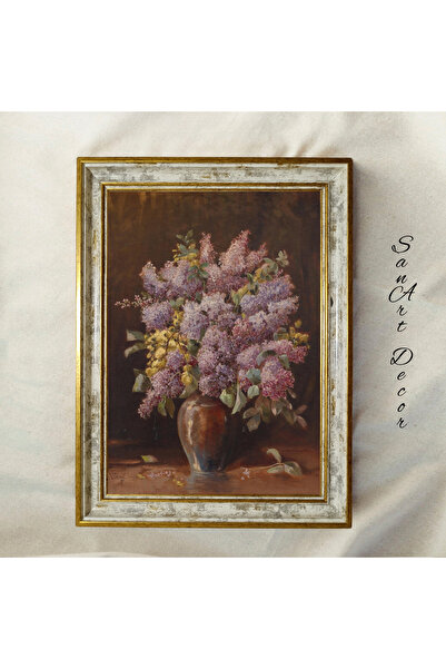 Sanart Pictură vintage cu rame, pictură în ulei, pictură înrămată, decor arti...